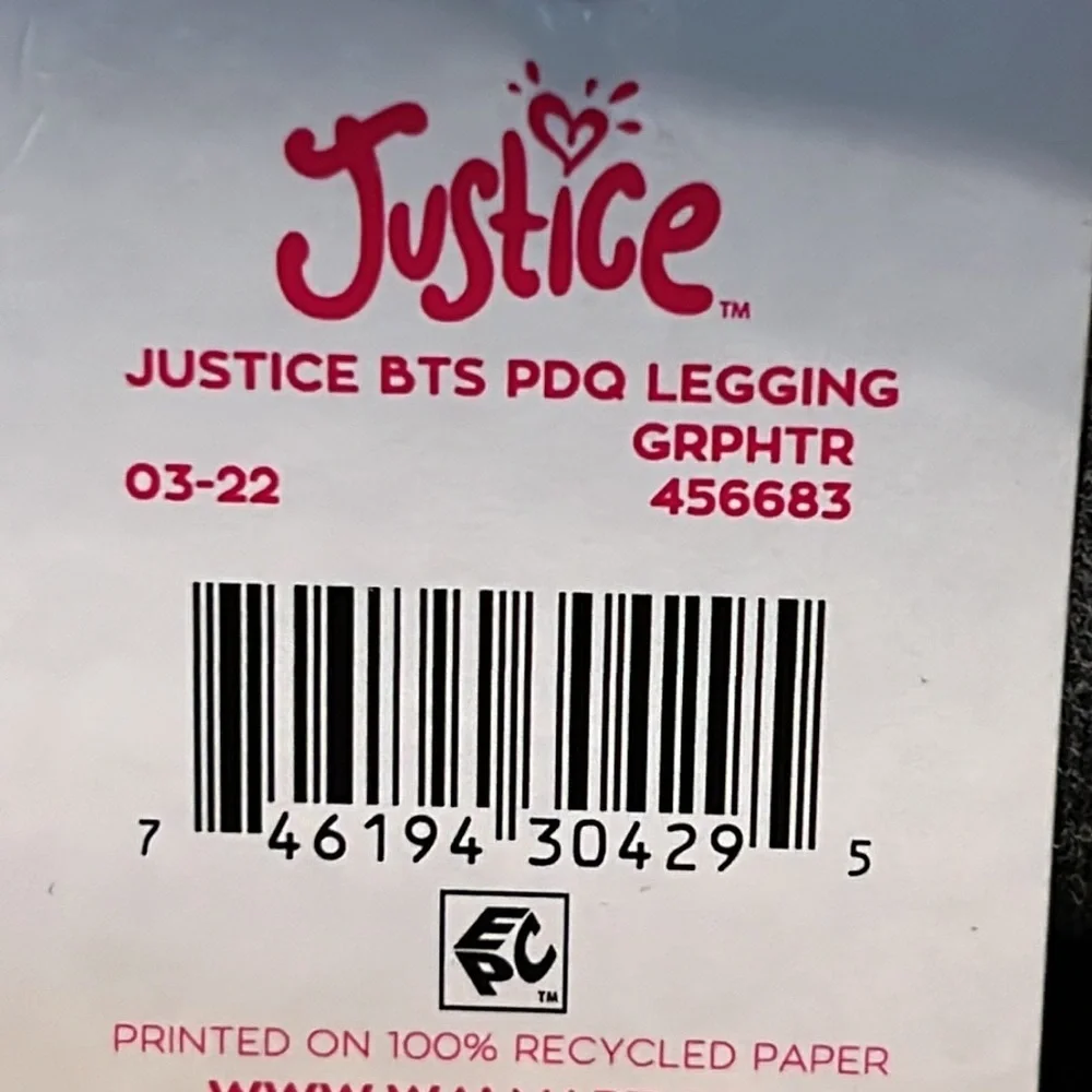 Justice Girls Everyday Faves Graphic Leggings